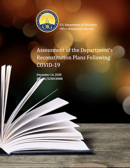 Cover of Assessment of Dept Reconsitution Plans Following COVID-19